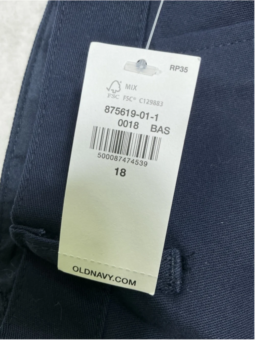 Youth Boys NWT Old Navy Uniform Slacks Nave Size 18 Waist 30 Inch Built In Flex